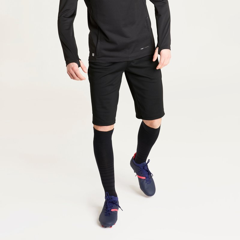 Damen/Herren Fußballhose knielang ‒ Viralto schwarz/grau