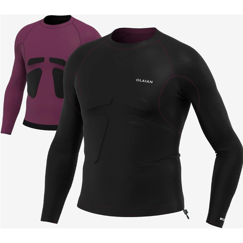 UV-Shirt Surf-Top Herren für Komfort beim Paddeln schwarz/rot