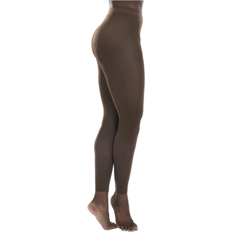 Ballettstrumpfhose Tanzleggings ohne Fuss Damen - dunkelbraun