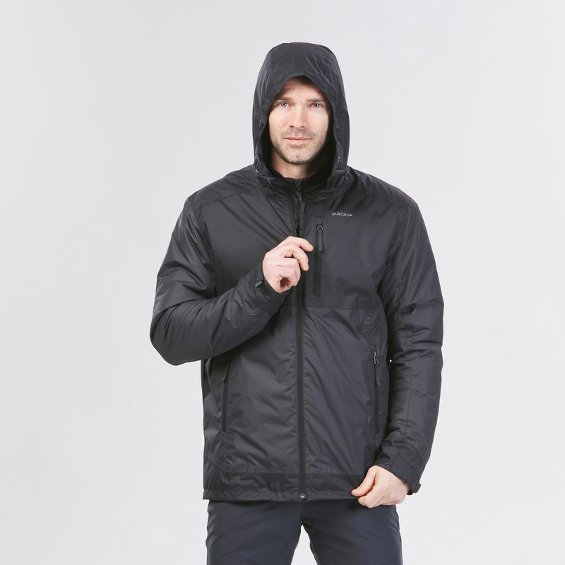 Wanderjacke Herren bis -10 °C wasserdicht - NH500 schwarz