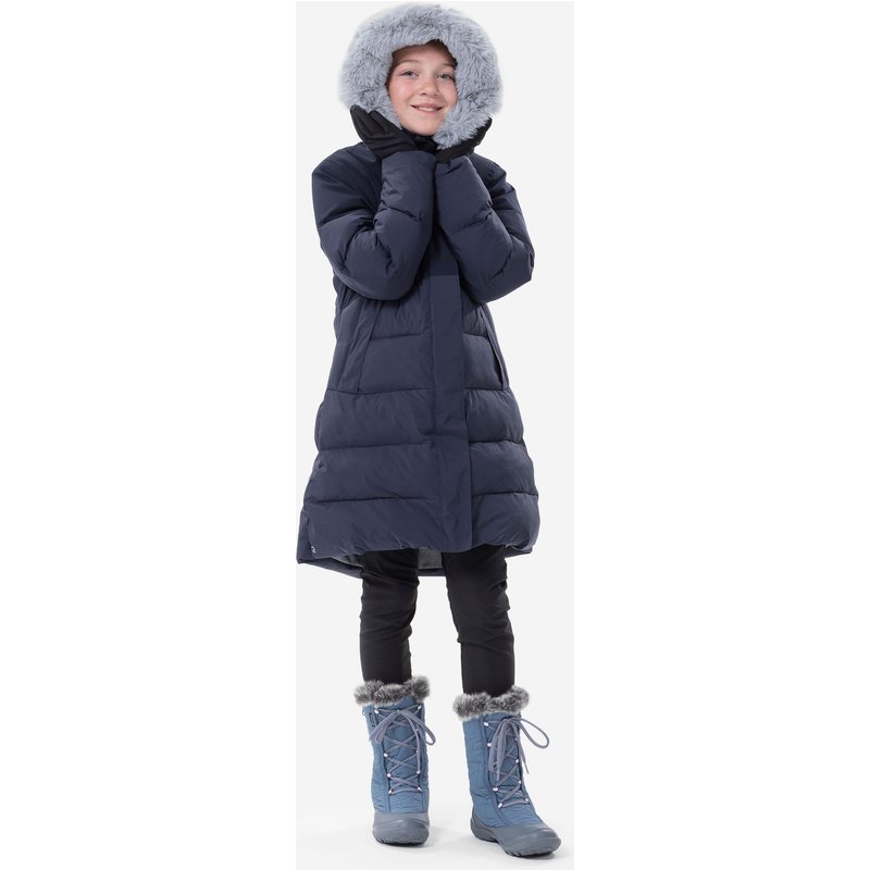 Wattierte Wanderjacke Kinder Gr. 122–170 warm - MH500 marineblau
