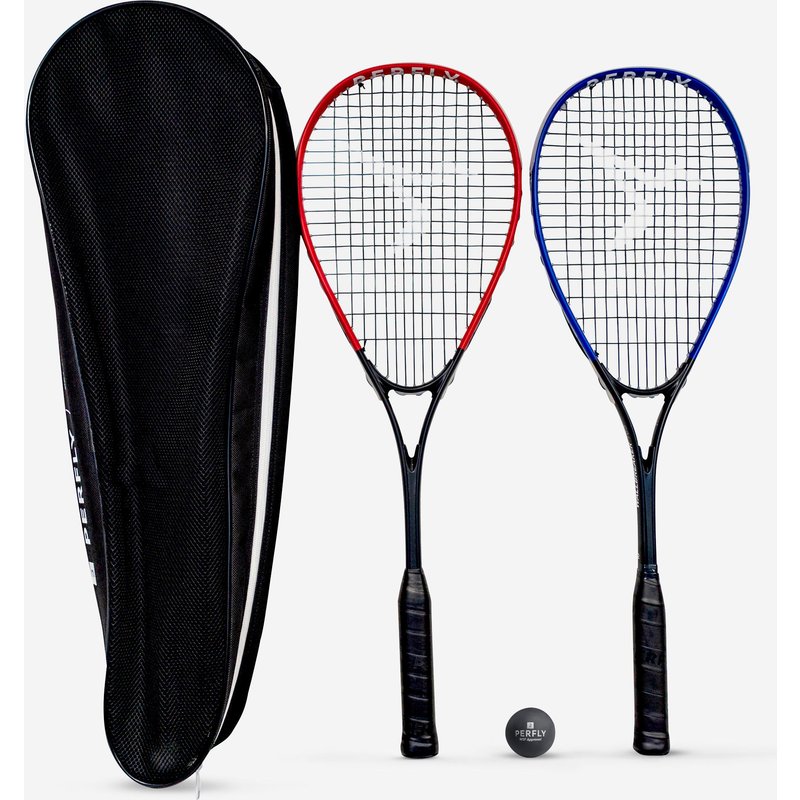 Squashschläger-Set - Wallbreaker 165 Club 2 Schläger + 1 Rotpunktball