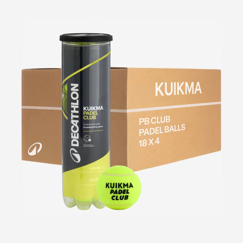 Padel Ball mit Druck - Kuikma PB Club Karton mit 18 × 4er-Dose