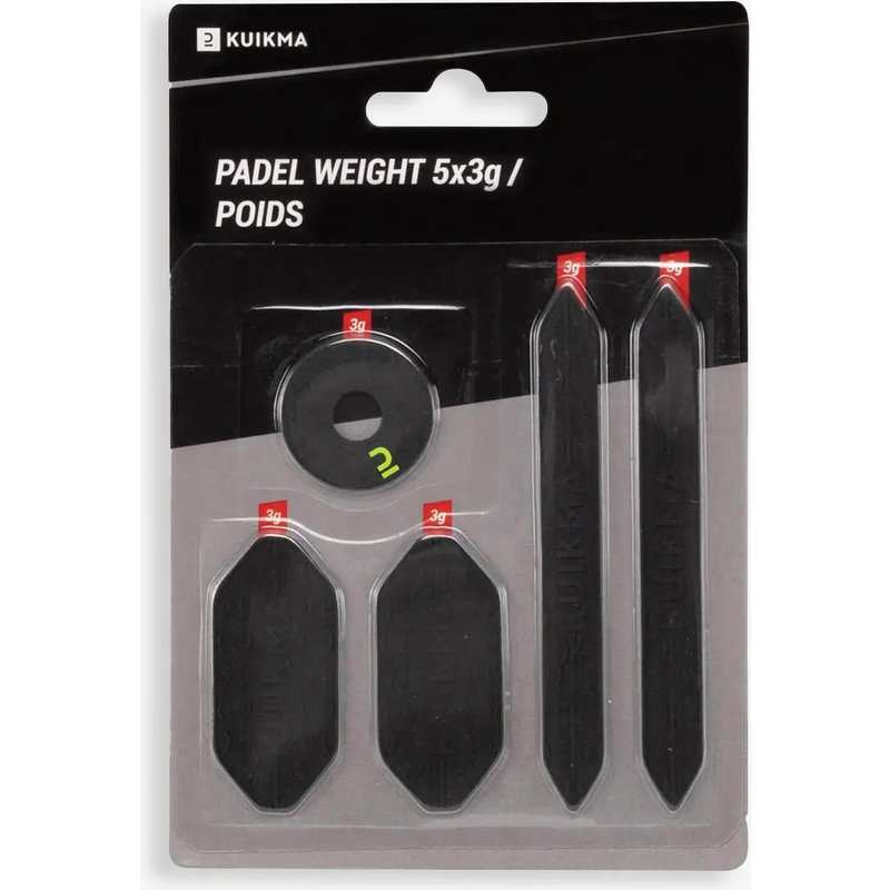 Bleiband für Padelschläger Overlead - 5 × 3 g schwarz