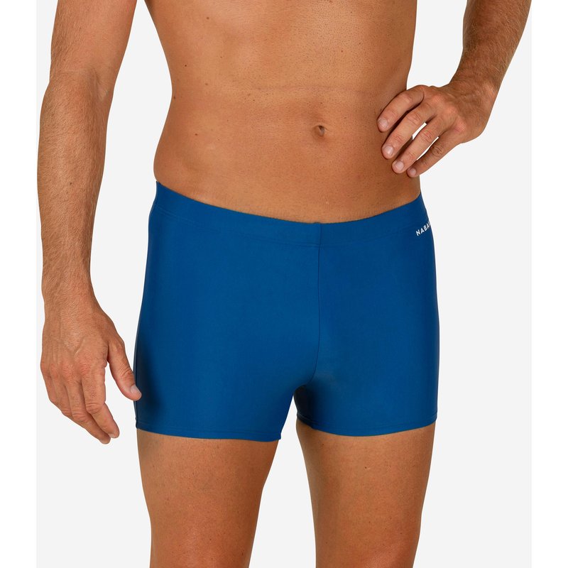 Badehose Boxer Herren - 100 Basic blau