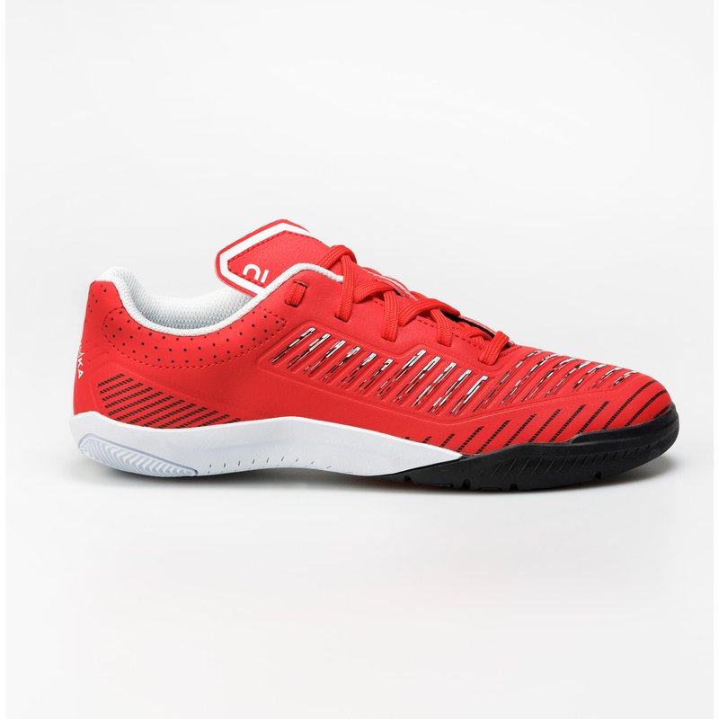 Kinder Fußball Hallenschuhe Futsal - Ginka 500 rot/schwarz