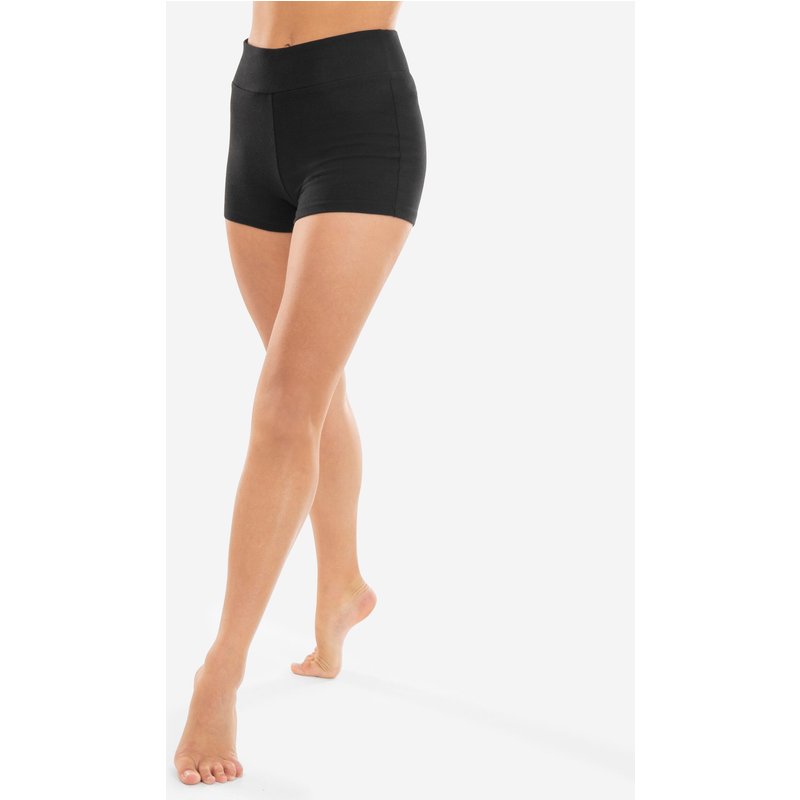 Tanzshorts Mädchen hohe Taille Modern Jazz - schwarz