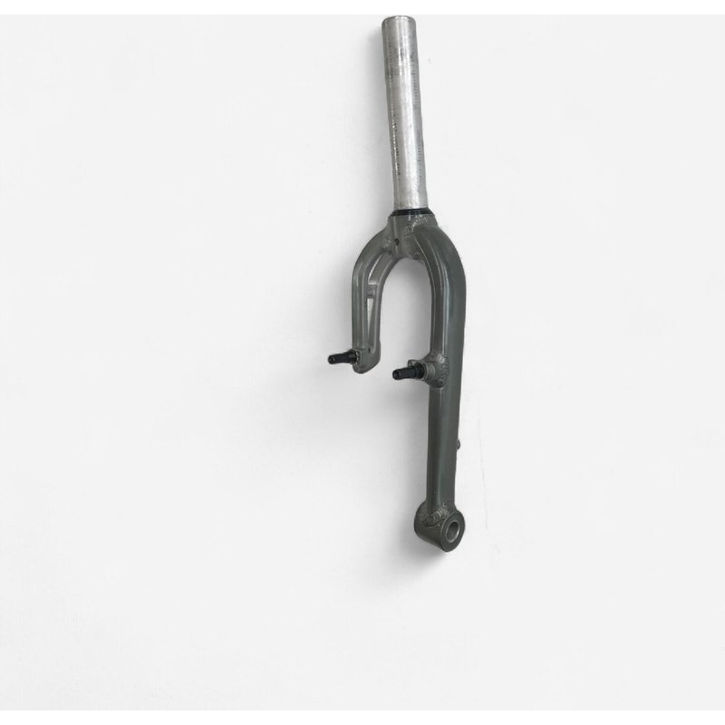 Gabel Btwin Fold Light 1 Second grün, gebürstetes Alumium Rauchlackierung