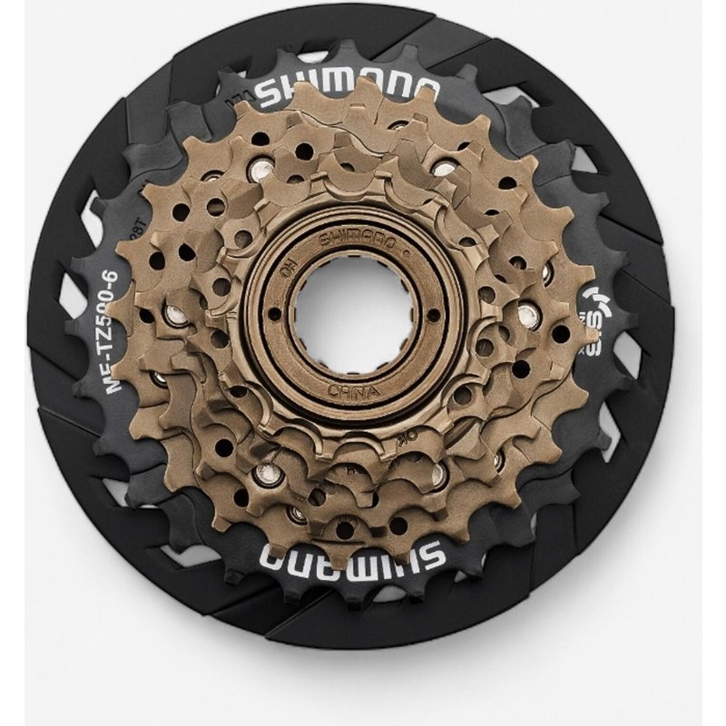 Freilauf-Zahnkranz 6-fach Shimano Tourney TZ mit Speichenschutz 14-28 (MF-TZ500-6-CP)