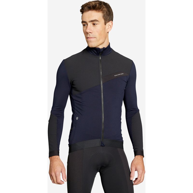 Radtrikot langarm MTB XC Zwischensaison Herren blau