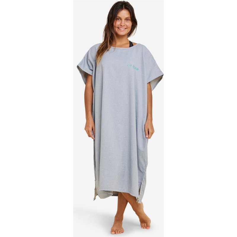 Surf-Poncho Damen/Herren - 100 grau meliert