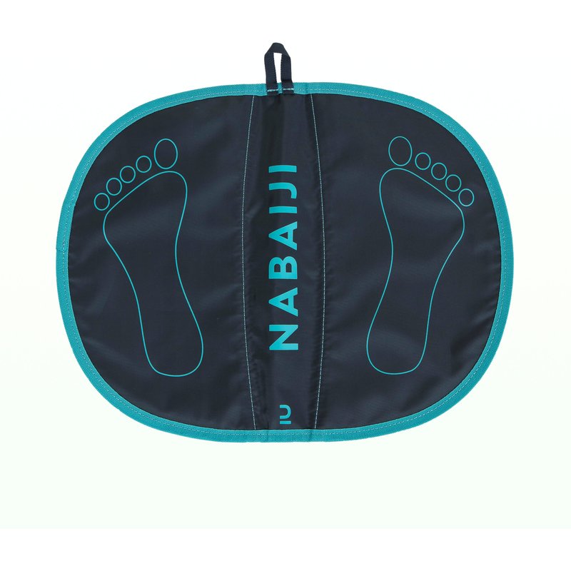 Bodenmatte fürs Schwimmbad - Hygiene Feet blau/grau