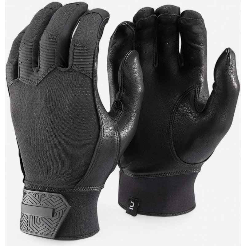 Damen/Herren Baseball Batting Gloves - BA550 schwarz