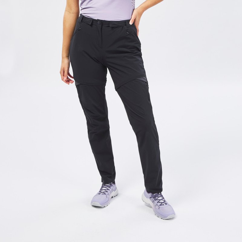 Zip-Off-Hose Damen Bergwandern - MH500 schwarz