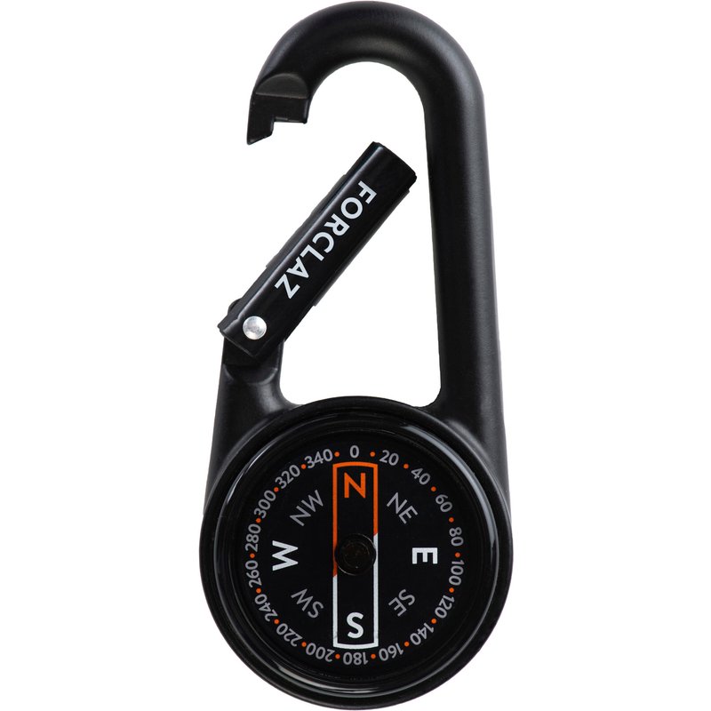 Kompass Karabiner 50 Orientierungslauf kompakt schwarz