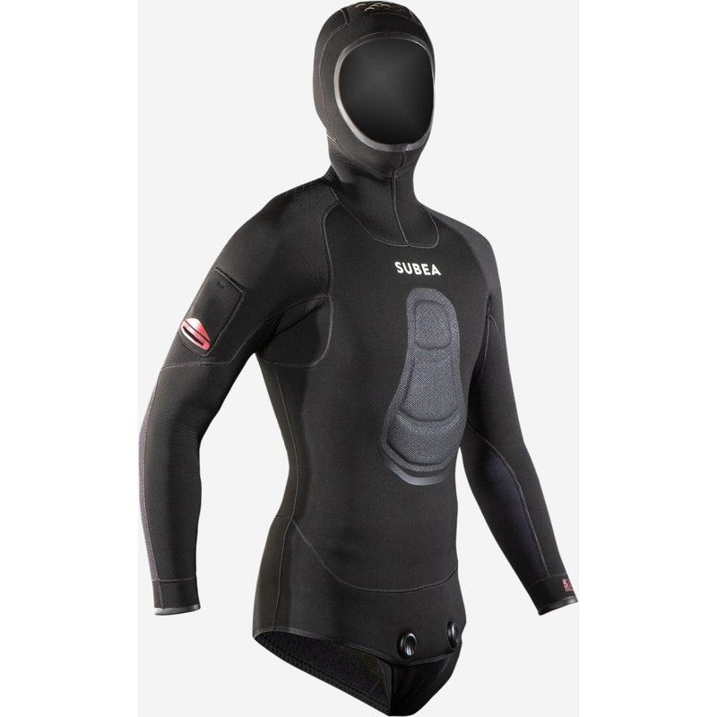 Neoprenjacke Freediving Herren Neopren 5 mm - SPF 900 schwarz