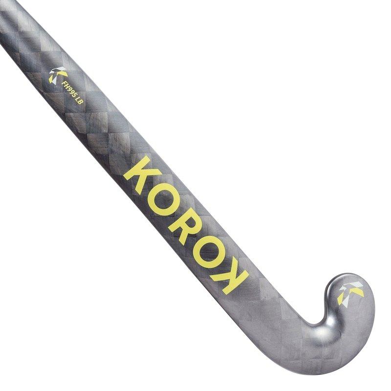Feldhockeyschläger Erwachsene Experten Low Bow 95 % Carbon - FH995 grau/gelb