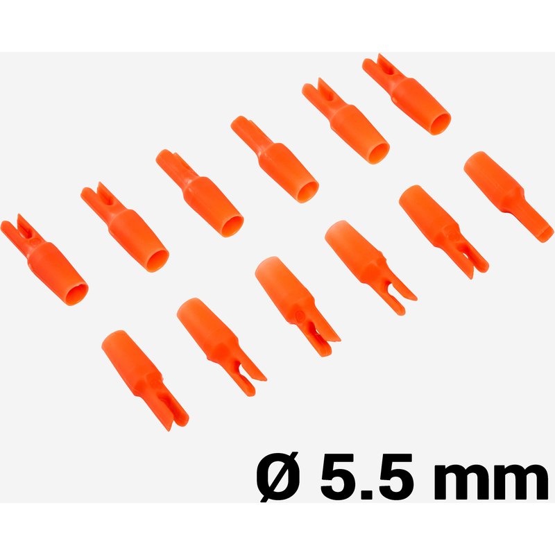 12 Nockpunkte 5 und 5,5 mm Bogensport grün