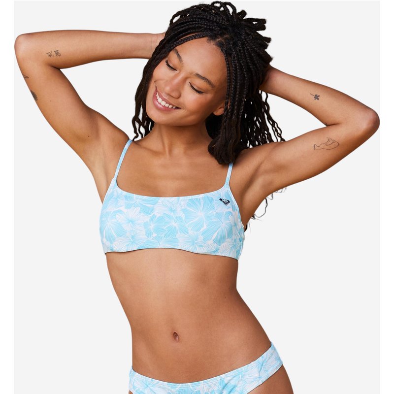 Bikini-Oberteil Bustier Damen blau