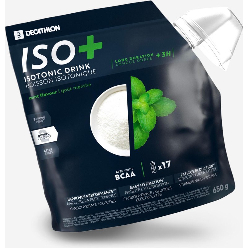 Iso+-Getränkepulver über 3 Stunden Minze 650 g