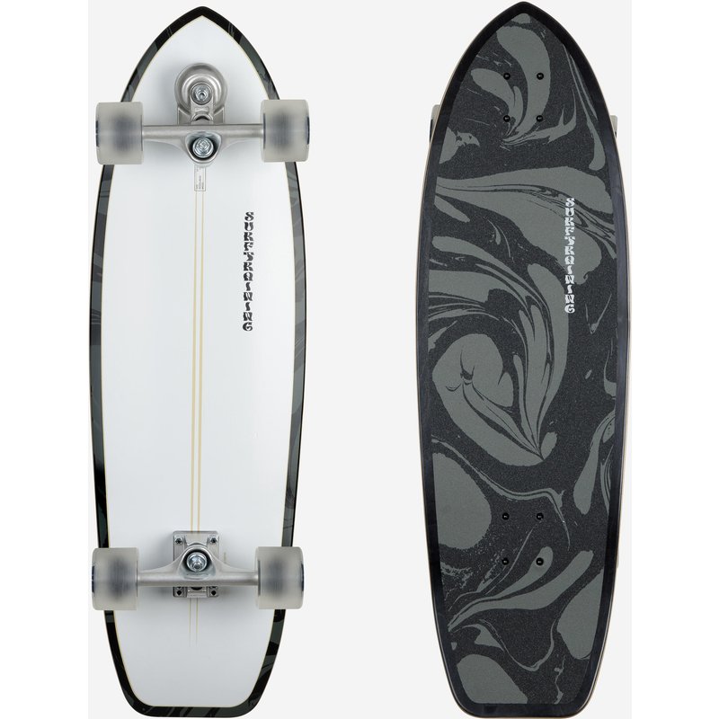 Longboard Surfskate Surftraining 34" - White Oil