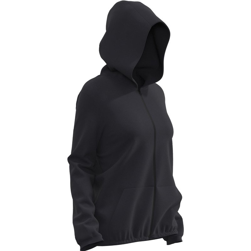 Trainingsjacke mit Kapuze Damen - 100 schwarz