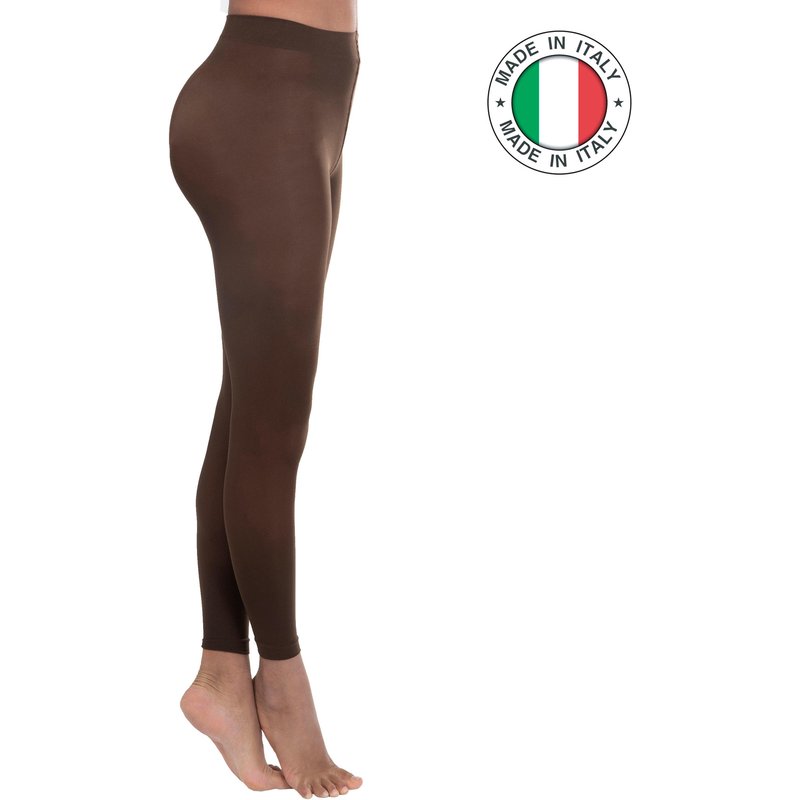Ballettstrumpfhose Tanzleggings ohne Fuss Mädchen - dunkelbraun