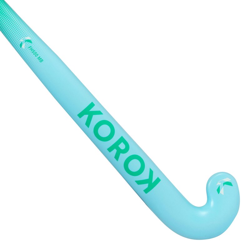 Feldhockey Schläger Jugendliche Glasfaser Mid Bow - FH500 türkis/grün
