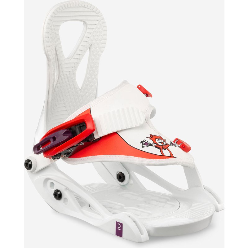 Snowboardbindung Kinder Schnellverschluss - Faky XS weiss/rot