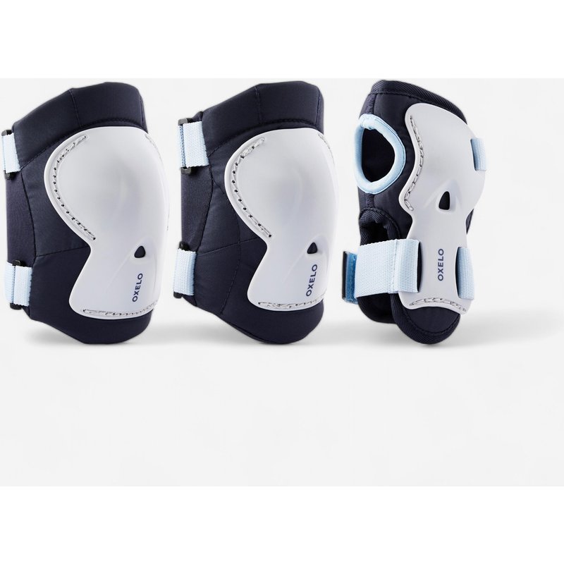 Protektoren Schoner Kinder 3er-Set Inliner Scooter Skate - PLAY blau