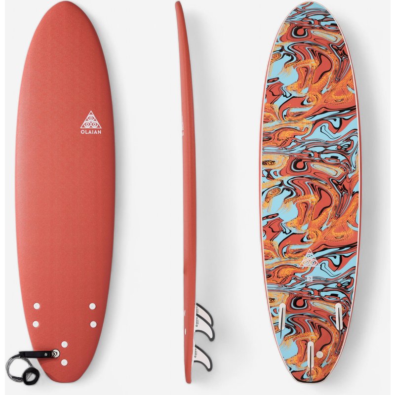 Surfboard Erwachsene/Kinder Schaumstoff 500 Soft 7´ orange