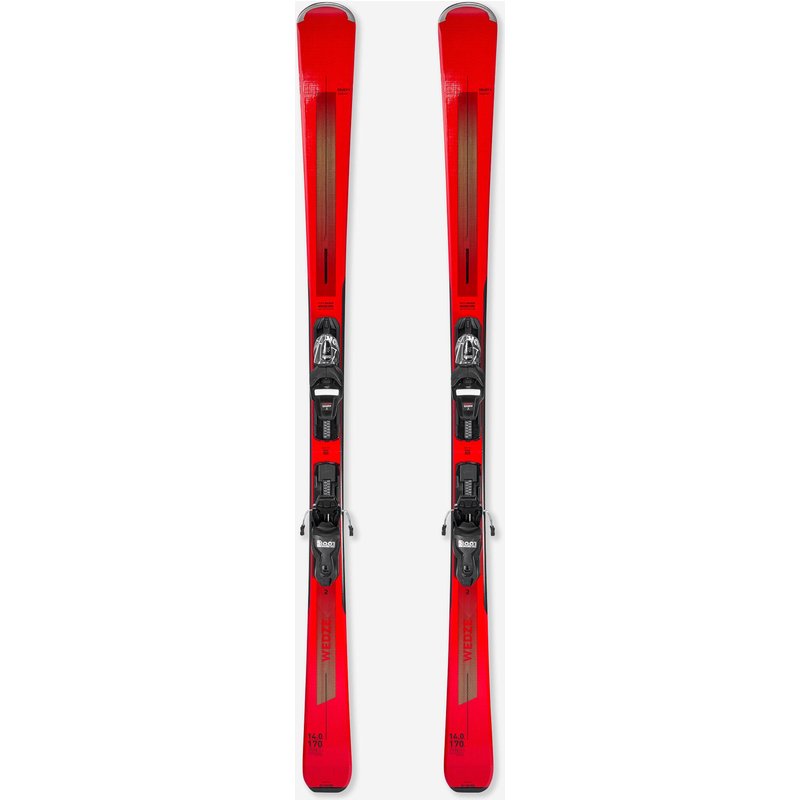 Ski Herren mit Bindung Piste Boost 500 rot