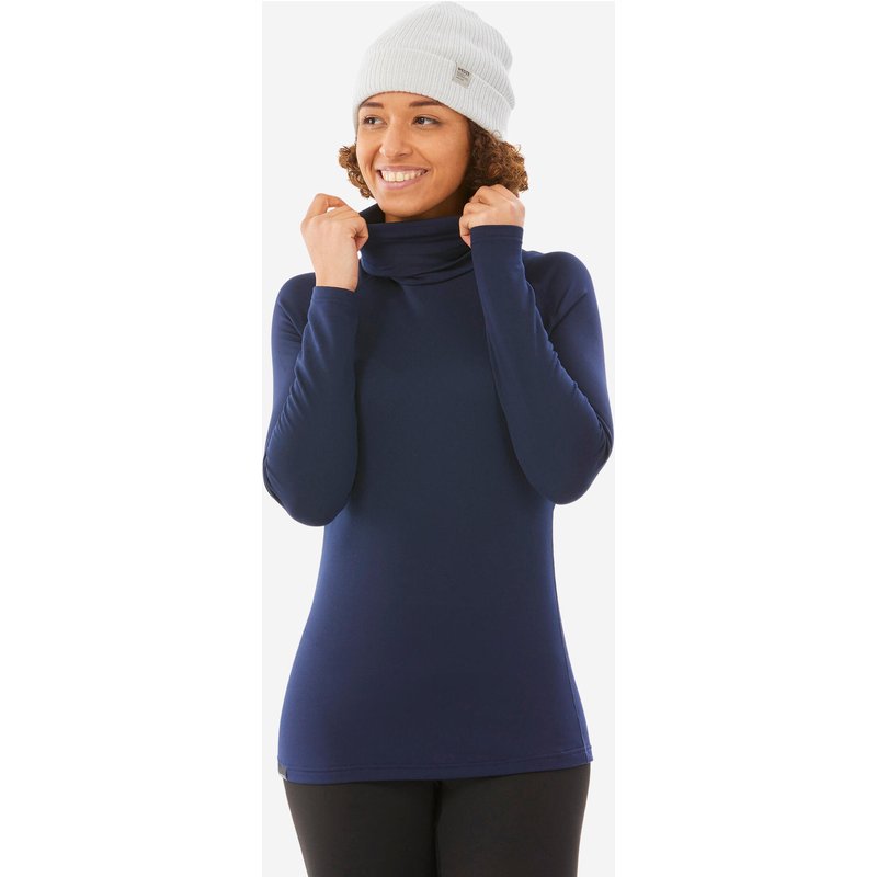 Skiunterwäsche Funktionsshirt Damen warm atmungsaktiv Rollkragen - BL 500 blau