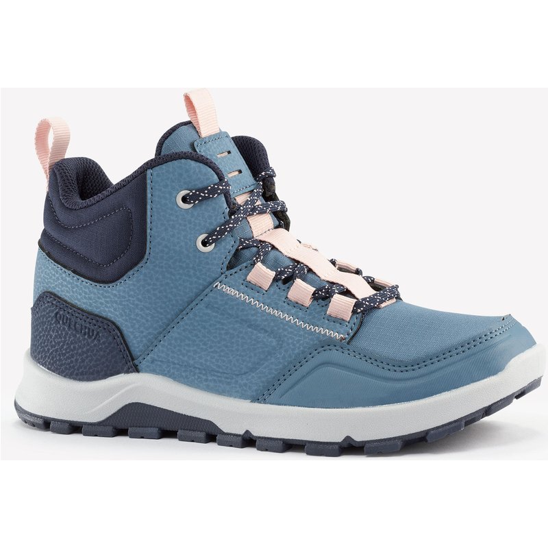 Wanderschuhe Kinder Gr.35–38 halbhoch wasserabweisend Wandern - NH500 blau