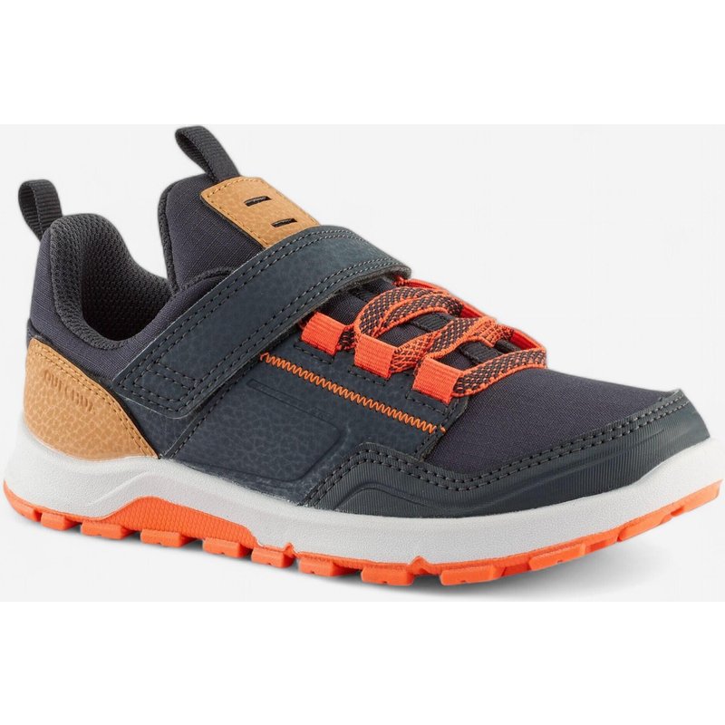 Wanderschuhe Gr.28–34 wasserabweisend mit Klettverschluss Wandern - NH500 grau
