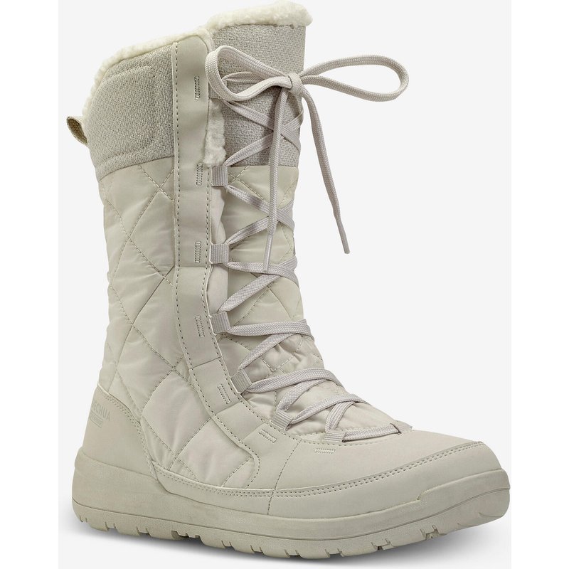 Winterstiefel Damen hoch warm wasserdicht Winterwandern - NH500 beige