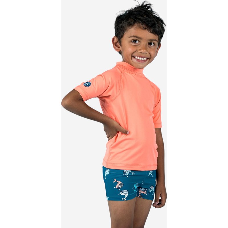 UV-Shirt kurzarm Baby - koralle
