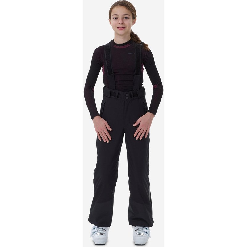 Skihose Kinder Club Racing abnehmbar - 980 schwarz