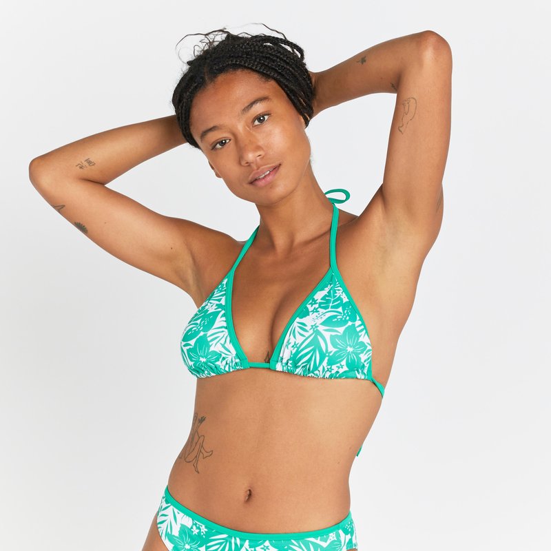 Bikini-Oberteil Damen Triangel Mae Borneo grün