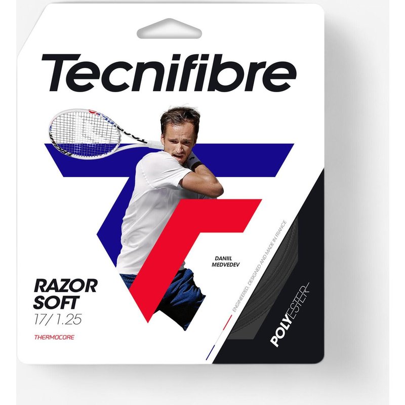 Tecnifibre Monofaser Tennisbesaitung 1,25 mm - Razor Soft schwarz