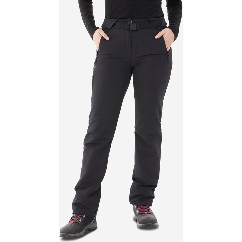 Wanderhose Damen warm wasserabweisend - SH500 schwarz