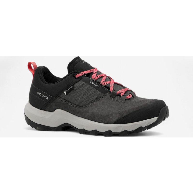 Wanderschuhe Damen wasserdicht Bergwandern - MH500 grau