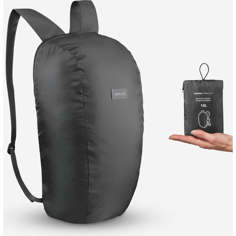 Rucksack faltbar kompakt - Travel 100 10 l schwarz