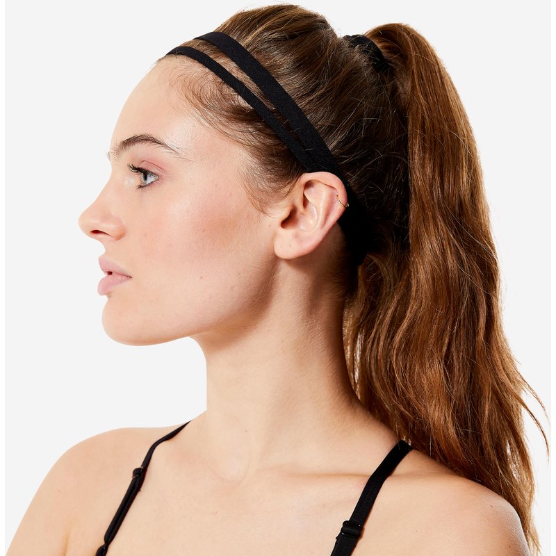 Haarband 3er-Set Fitness Cardio schwarz