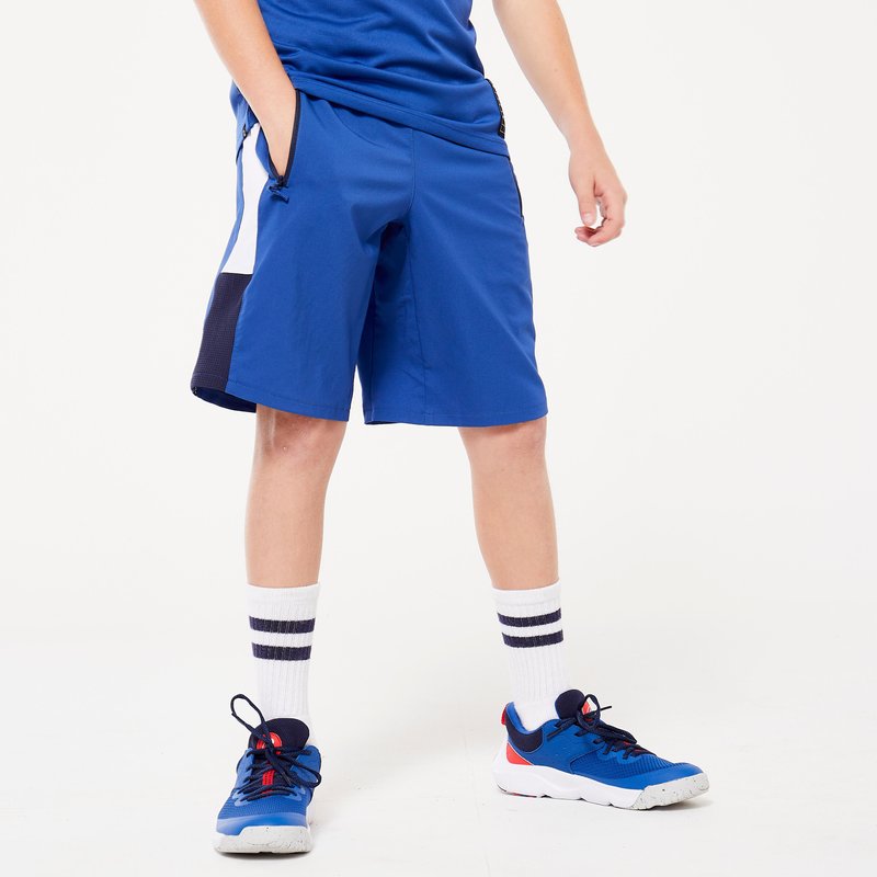 Shorts Kinder atmungsaktiv - blau/weiß