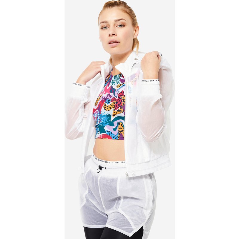 Kapuzenjacke Damen - weiss