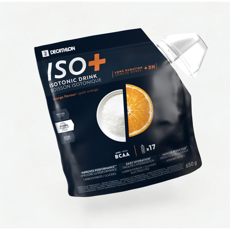 Iso+ Getränkepulver über 3 Stunden Orange 650 g