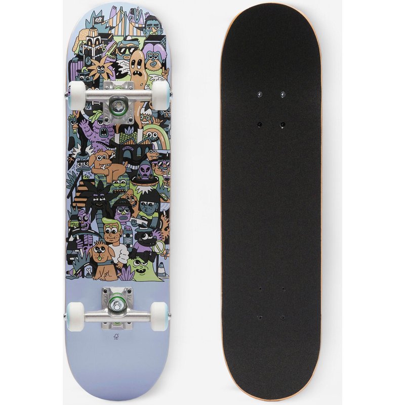 Skateboard-Deck Kinder 3–7 Jahre 7,25" - CP100 Mini Skatopia grau