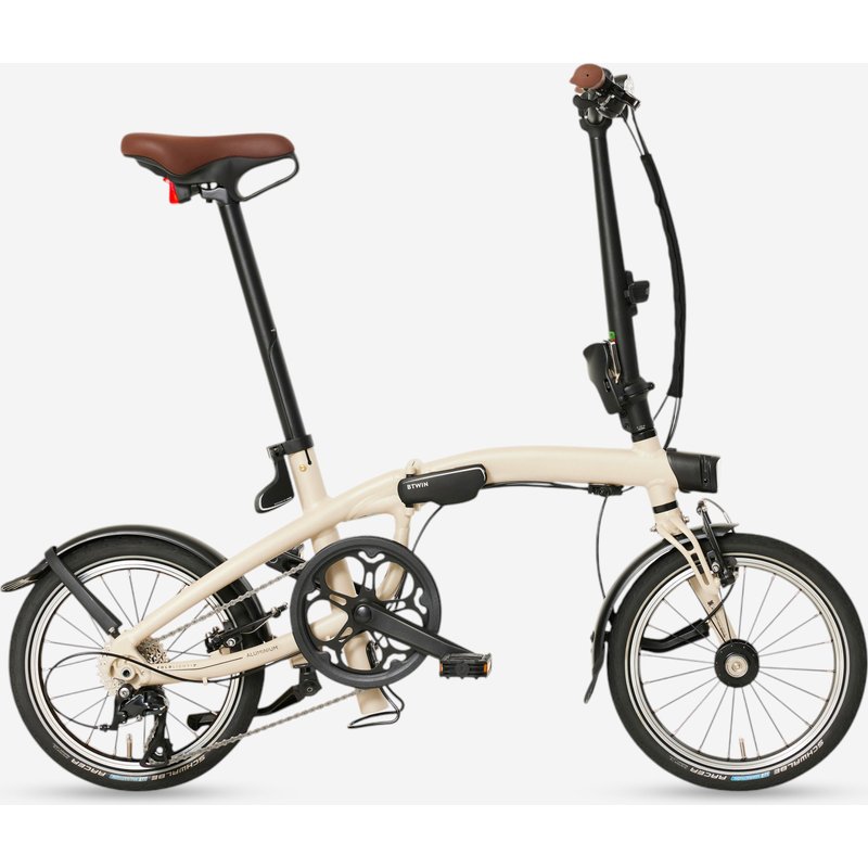 Faltrad Klapprad 16 Zoll ultrakompakt Fold Light 1 Second Beige