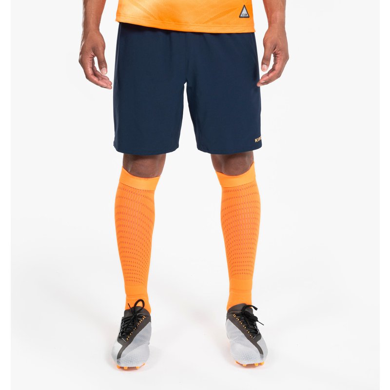 Damen/Herren Fußball Shorts - CLR marineblau/orange
